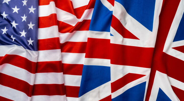 bandeira americana e britânica-bandeira americana-bandeira britânica